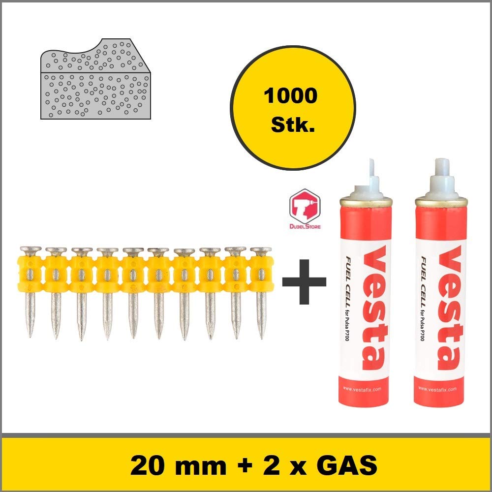 1000 Chiodi Vesta GSS + 1 Gas Spit Per Pulsa700/800 - Kit Di Fissaggio Professionale - Foto 11