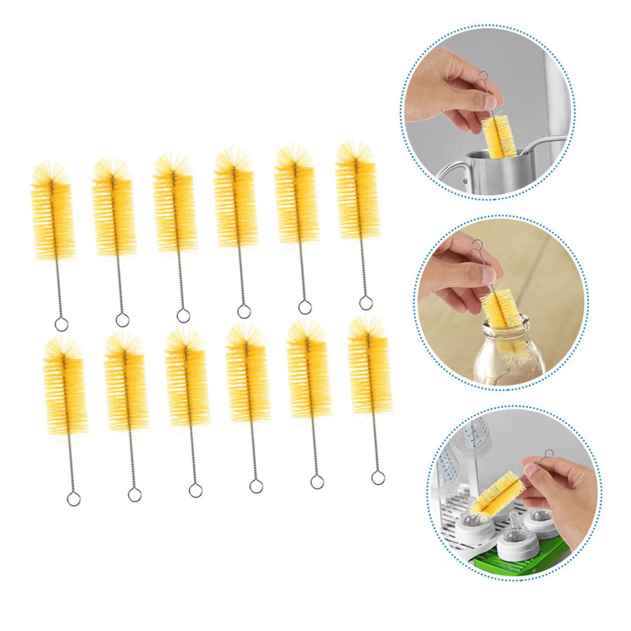 CALLARON 4 Set Multi Per Bottiglie Spazzole E Inossidabile Per Tettarelle E Utensile Conveniente Per Bottiglie 12 Pezzi * 4