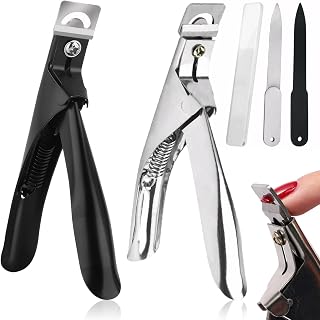 Nail Cutters For Nail Tips, Acrylic Nails Clippers, Fake Clipper Trimmer Tool, Durable Stainless Steel Material, Fast And Sharp, Comfortable To Hold For Salon And Home Manicure With 3 Manicure Files
