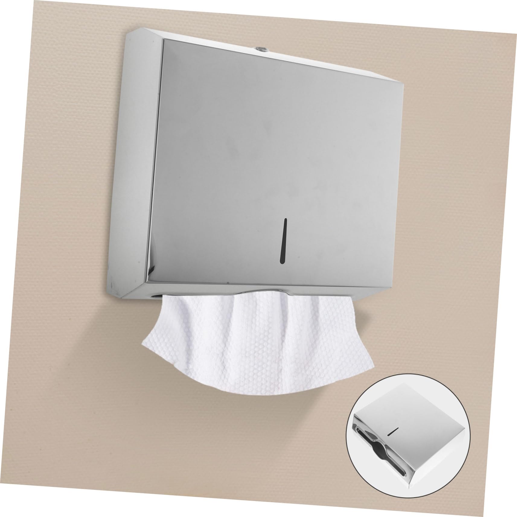 CHILDWEET Dispensador Secamanos Soporte De Pared Acero Inoxidable Diseño Intuitivo