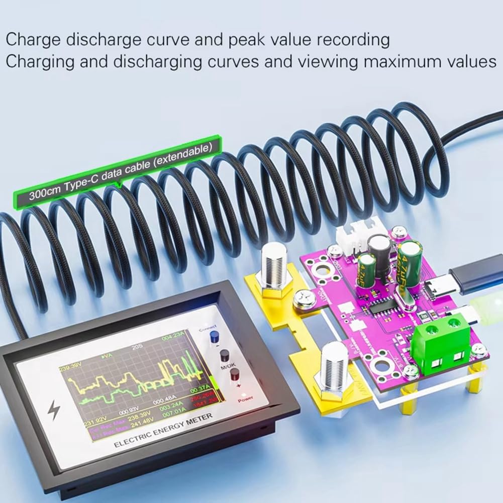 Batteriemonitor für Lithiumbatterien-Kapazitätstester DC 0-420V Tuya WiFi Digitalanzeigespannungsstrom Coulomb Messgerät 500A