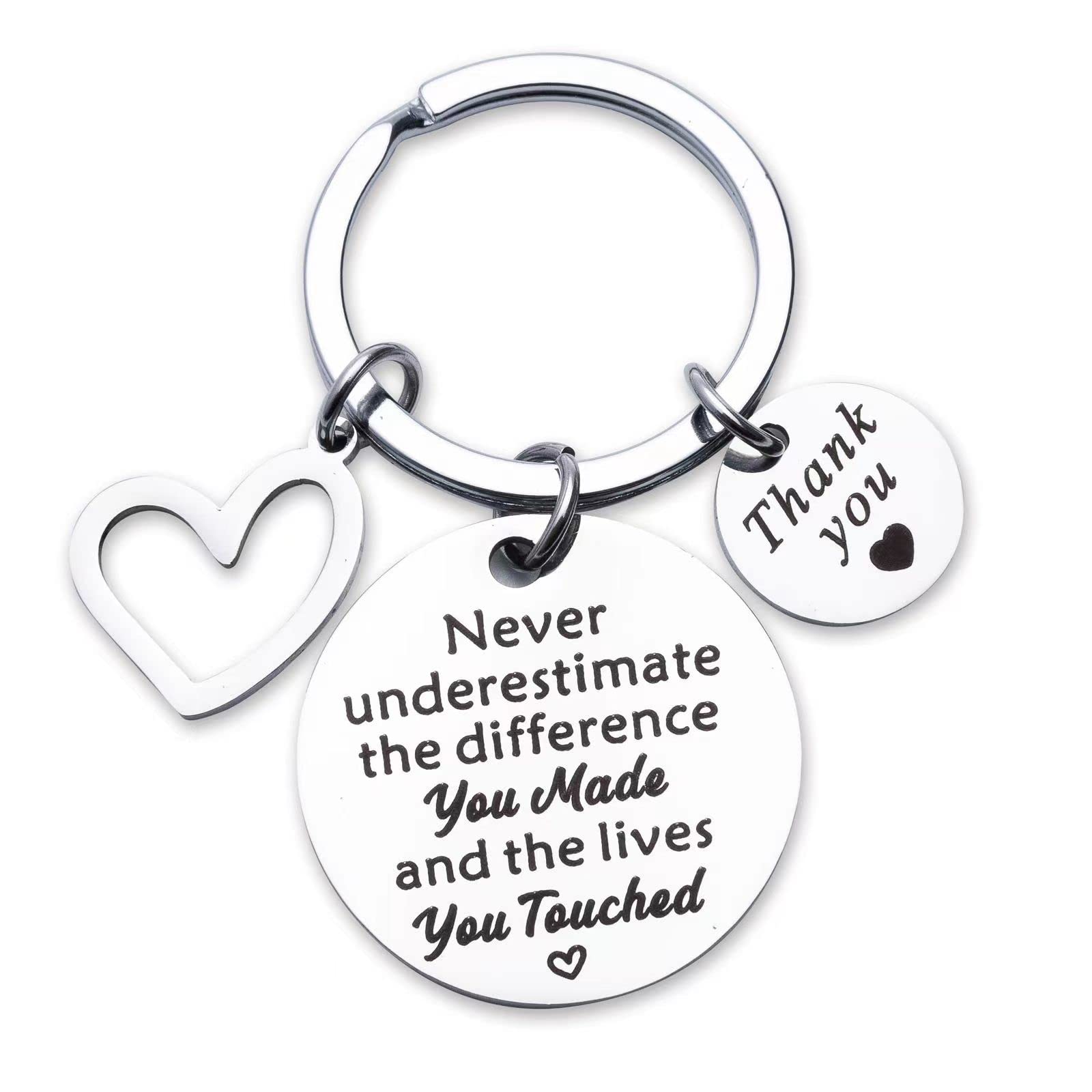 VICKHU Thank You Keychain,Teacher appreciation gifts、retirement gifts,Thank You gifts for Coworkers Employee Teachers