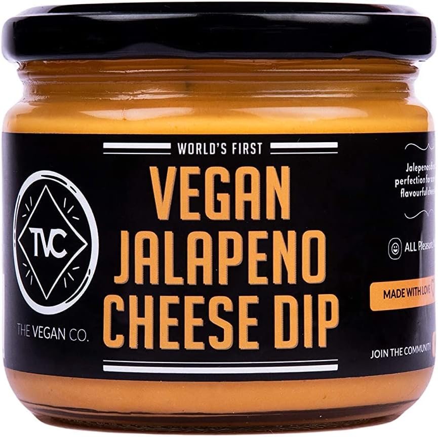 The Vegan Co.'s World's First Plant Based Jalapeno Dip | Zero Cholesterol | 275g | Glass Packaging | Gluten & Lactose Free | Keto Friendly | Previously Known as "Vegan Jalapneo Cheese Dip"