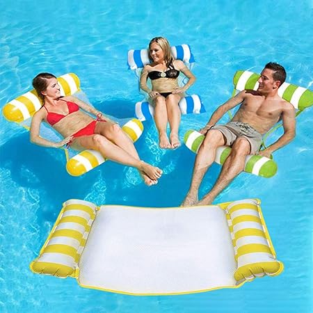 Amazon Starour 浮き輪 フロート 大人用 水上ハンモック スイムセンターファミリーラウンジプール 浮き輪ベッド 夏対策 海遊び 水遊び プール 海水浴 らくちん ウォーターベッド 水辺でゆったり 背もたれ付浮き輪 ボート フロート おもちゃ