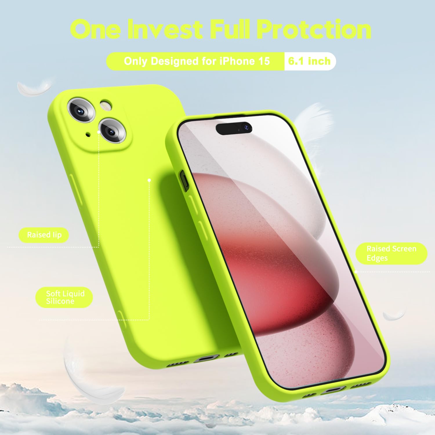 oakxco for iPhone 16 Pro Max Case Liquid Silicone, Soft Rubber Gel Elegant Aesthetic Basic Simple Cover, Cute Thin Slim TPU Matte Solid Color Plain Smooth Case for Women Girl, Light Pink — view 1497