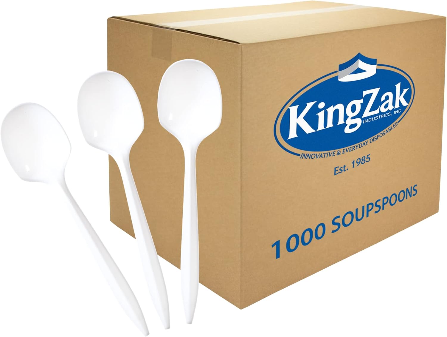 Amazon.com: Plastic Soup Spoons, Medium Weight Disposable Cutlery ...
