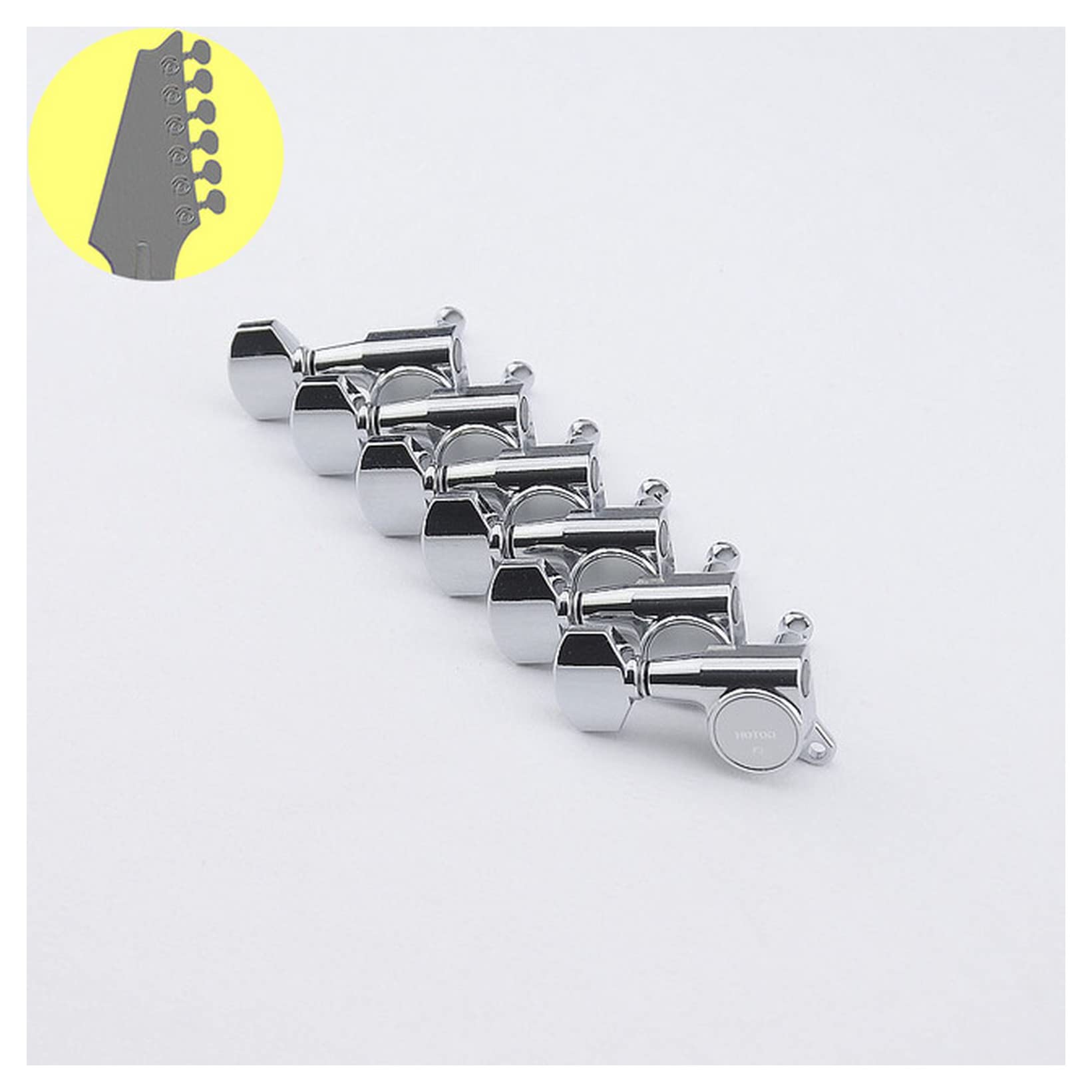 Tuner gitarowy 1 zestaw 6/7/8 strun Oryginalne oryginalne głowice gitarowe Tunery do gitary elektrycznej (rozmiar: CR L6)