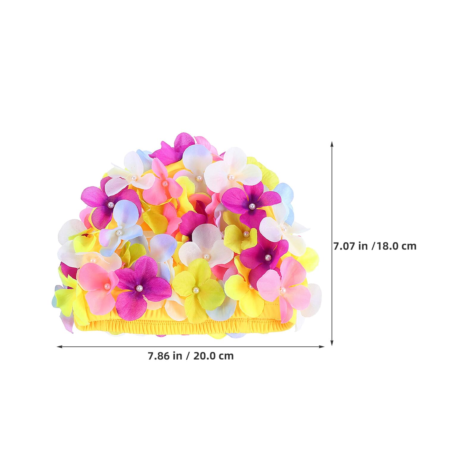 Angoily 3 Pezzi Cuffia da Nuoto e Confortevole in Chinlon Donna con Design a Petali di Fiori e Retrò per Piscina e Bagno