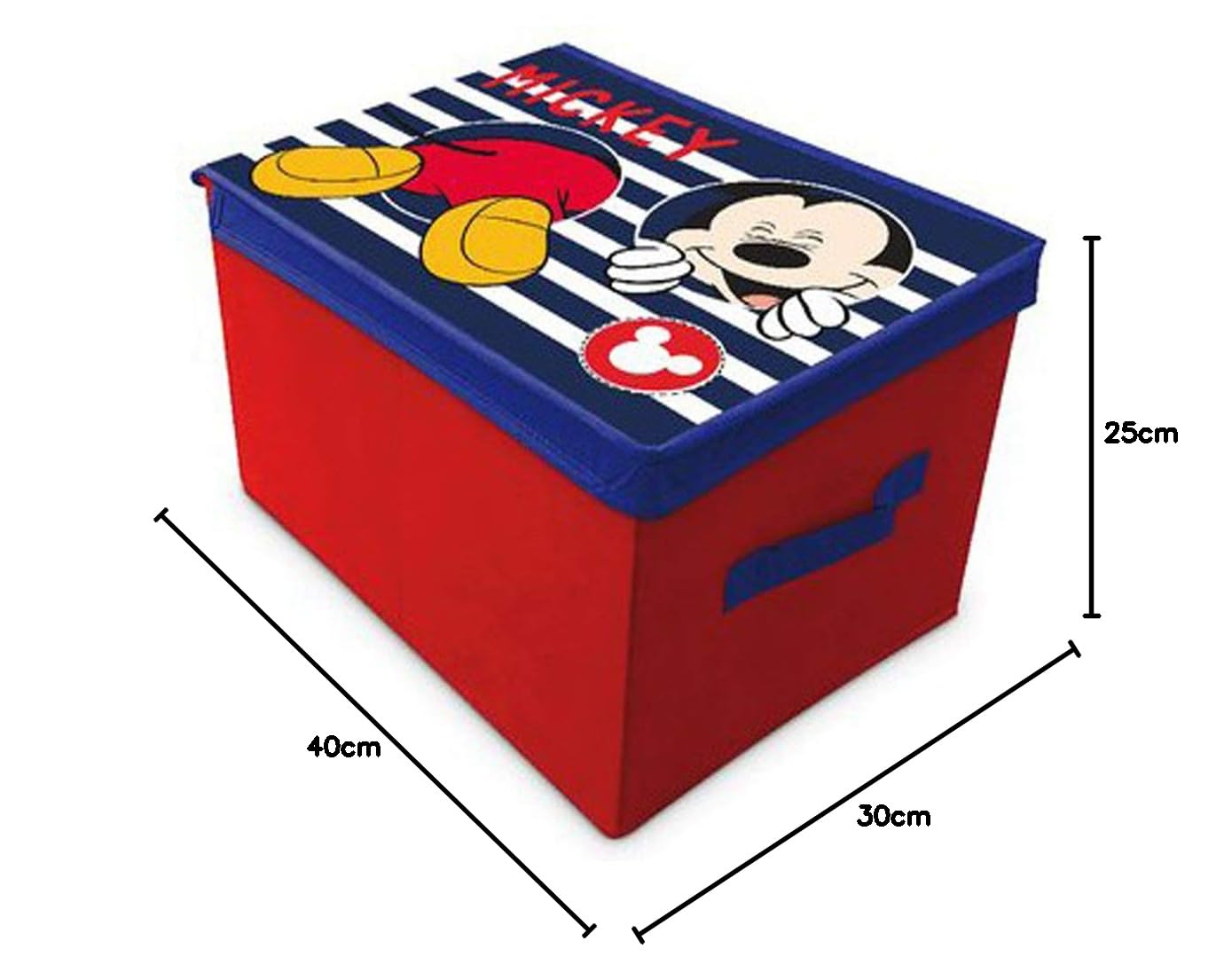 Suncity Mickey Folding Toy Storage Box 40 x 30 x 25 cm, Assorted 40 x 30 x 25 cm