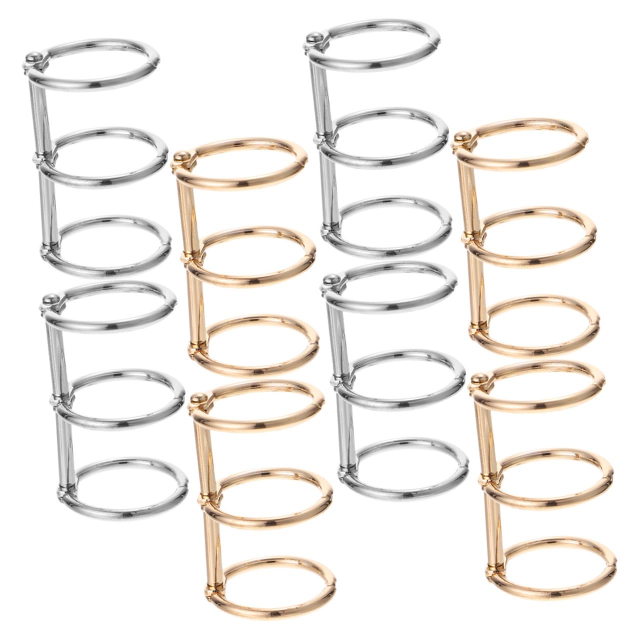 NUOBESTY 4 Set Di Raccoglitori Per Scrapbooking in Metallo Con Fogli Mobili Per Uso Ufficio 8 Pezzi * 4