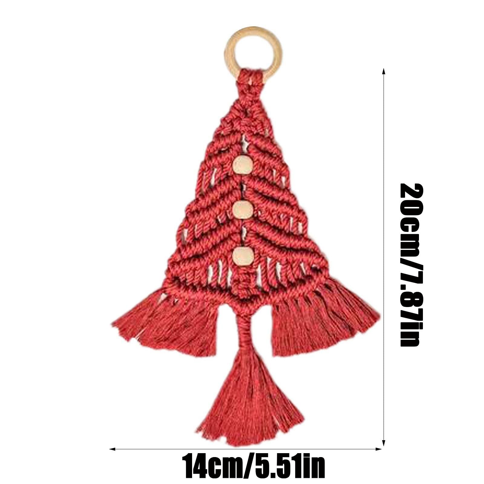 K macramè per ornamento da appendere all'albero di Natale