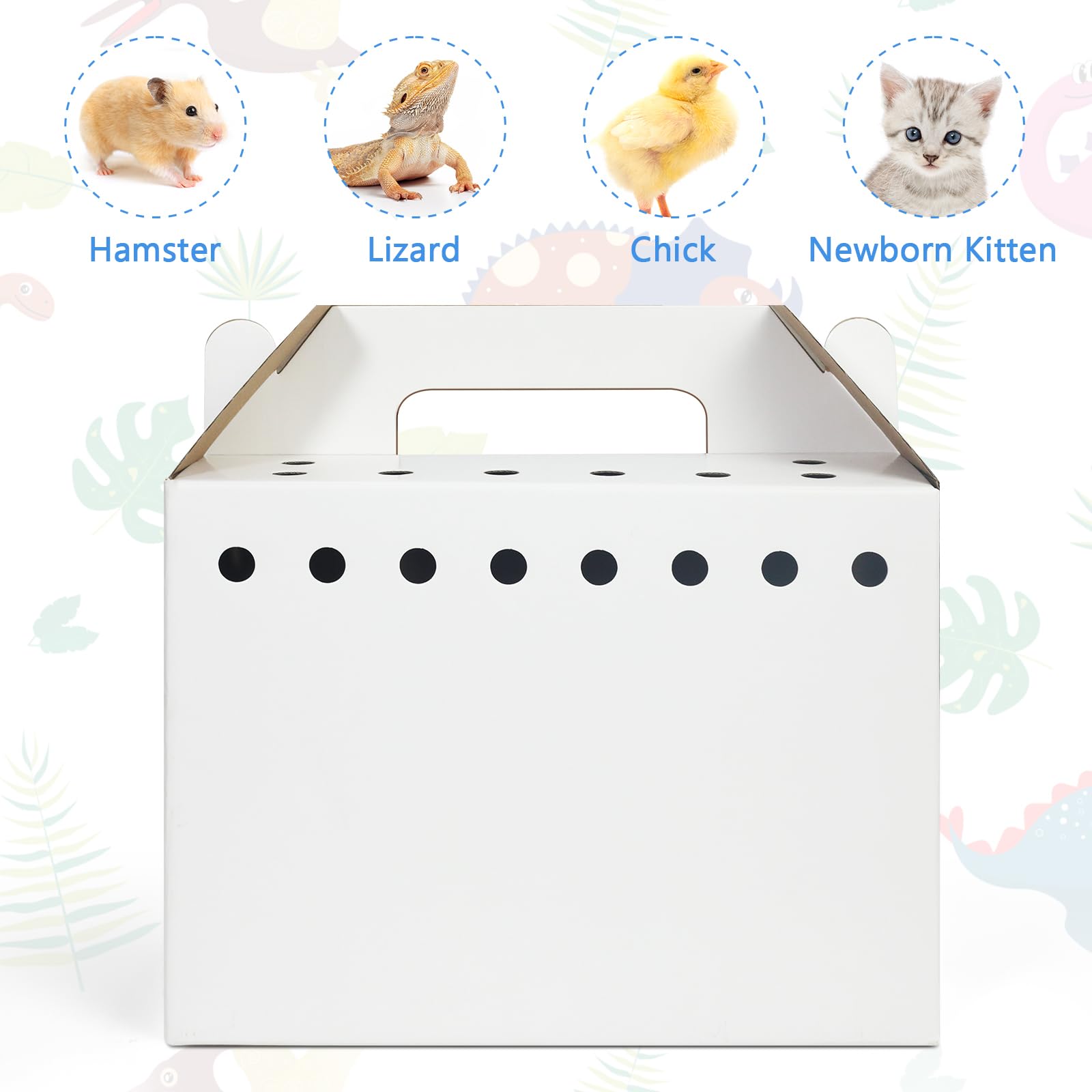 Transportín desechable de cartón para animales pequeños, paquete de 12