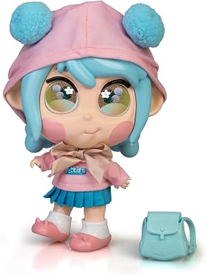 Trotties, Mia, Ville Tokyo, Poupée voyageuse Issue de la série animée, Yeux Emojis, Sac à Dos et Carte, Jouets pour Enfants à partir de 3 Ans, GIOCHI PREZIOSI, TFT01