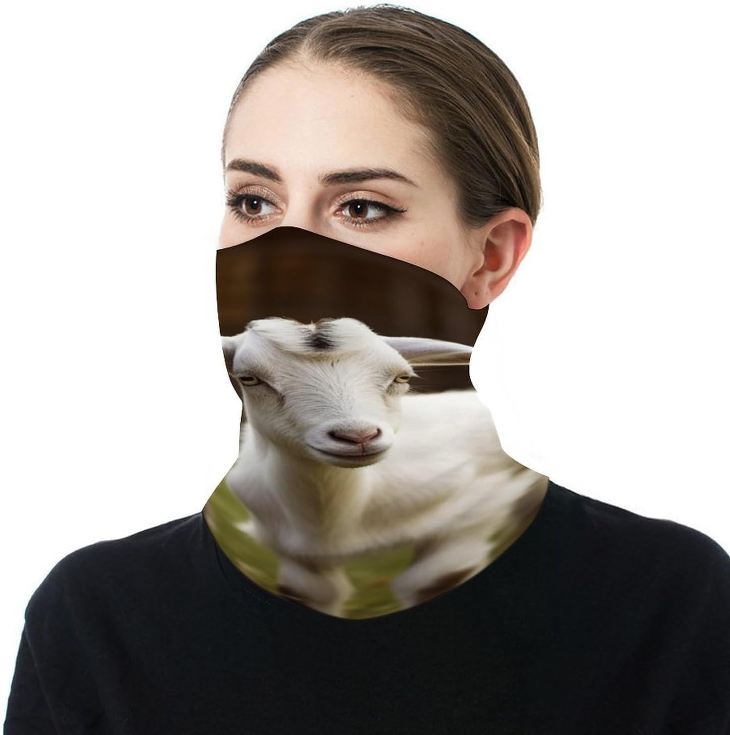 Cute Goat Winter Neck Gaiter Windproof Face Cover Scarf Stylish Warmer Bandana Cloth Soft Face Mask for Men Women Sun Cooling Scarf for Skiing Hiking Cycling