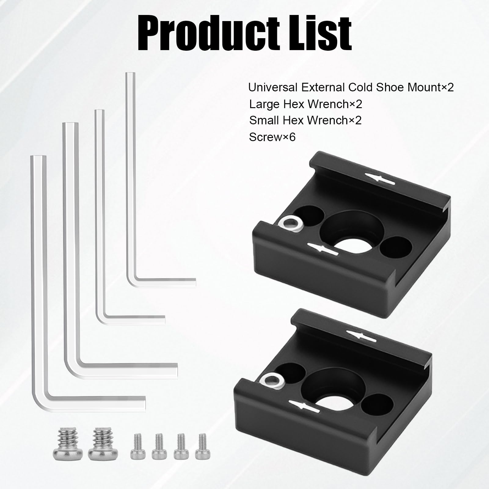 Juego de 2 adaptadores universales para zapata de flash para cámara y accesorios, para micrófonos, luces LED, videocámaras, DSLR y cámaras de acción