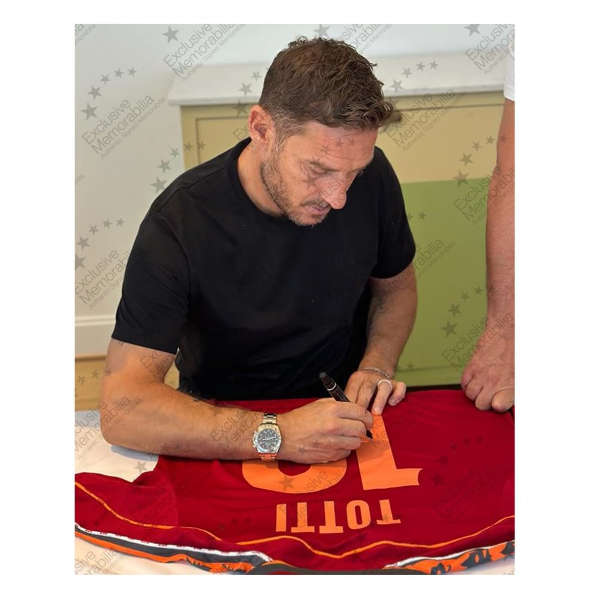 Maglia della Roma 1998-99 autografata da Francesco Totti. Cornice dell'icona
