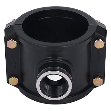 Ubersweet 2Set Pipe Saddle Tee PP Additional Interface Saddle Tee Kit Plastic Pipe Fittings for Gardening Irrigation Diversion G1 Female Thread Good Workmanship