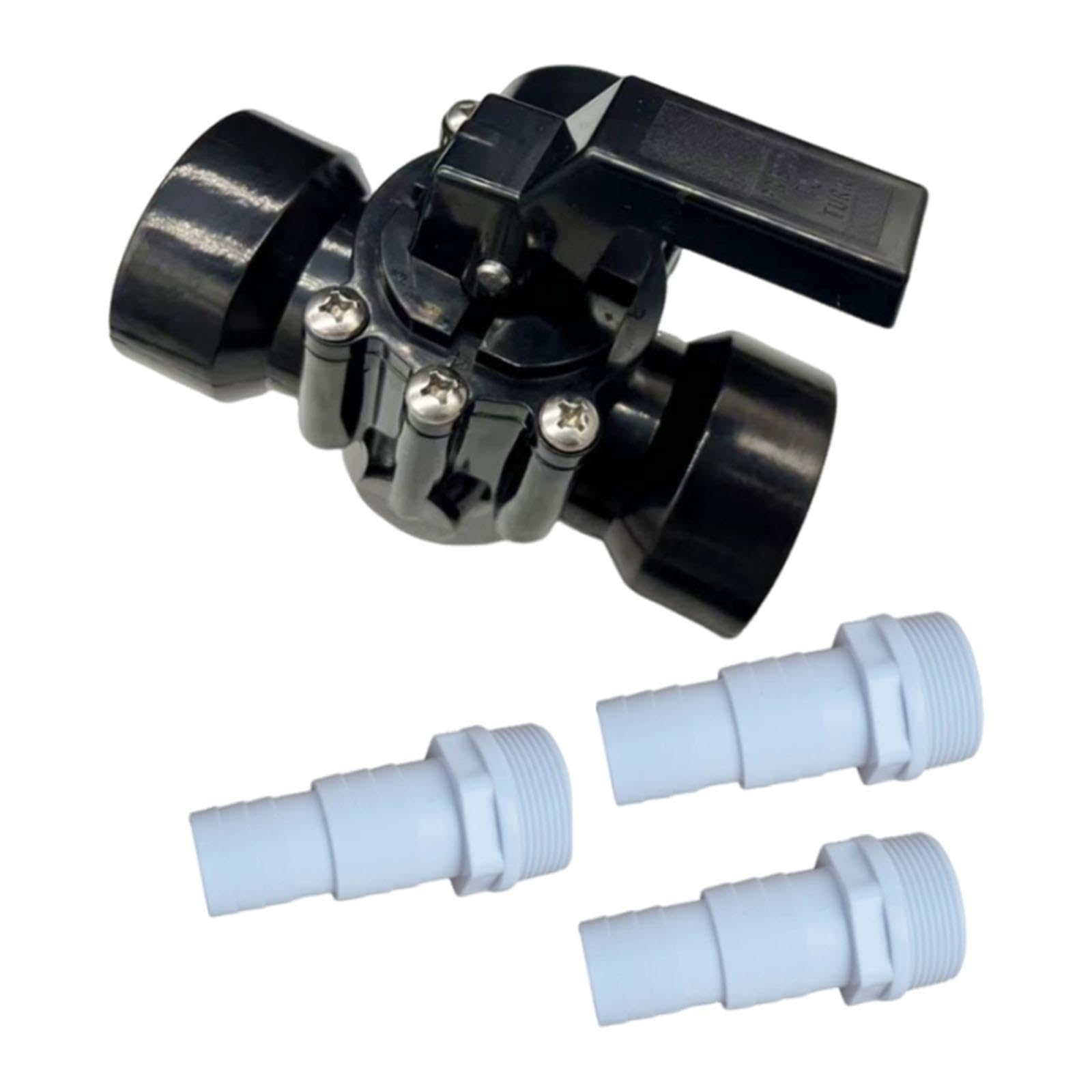 Connecteur vanne détournement trois voies 47mm pour local technique et entretien de piscine