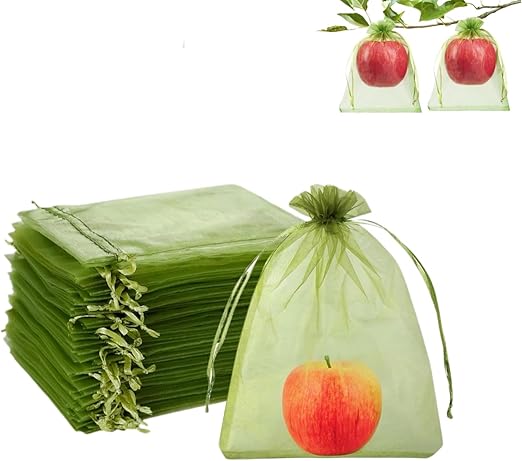 Amazon.com : JMFANGLIU 60 PCS Fruit Protection Mesh Bags,6.69x9 Inch ...
