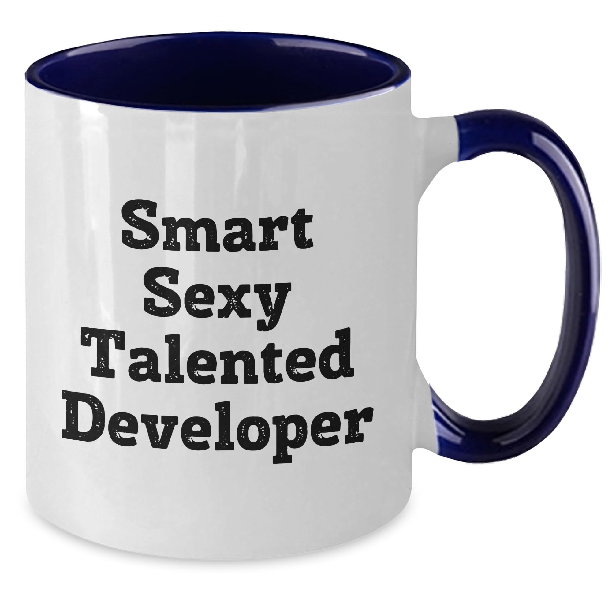 AddictiveDesignsCo Smart Sexy Talented Developer Funny Gift Two Tone Coffee Mug Birthday Present