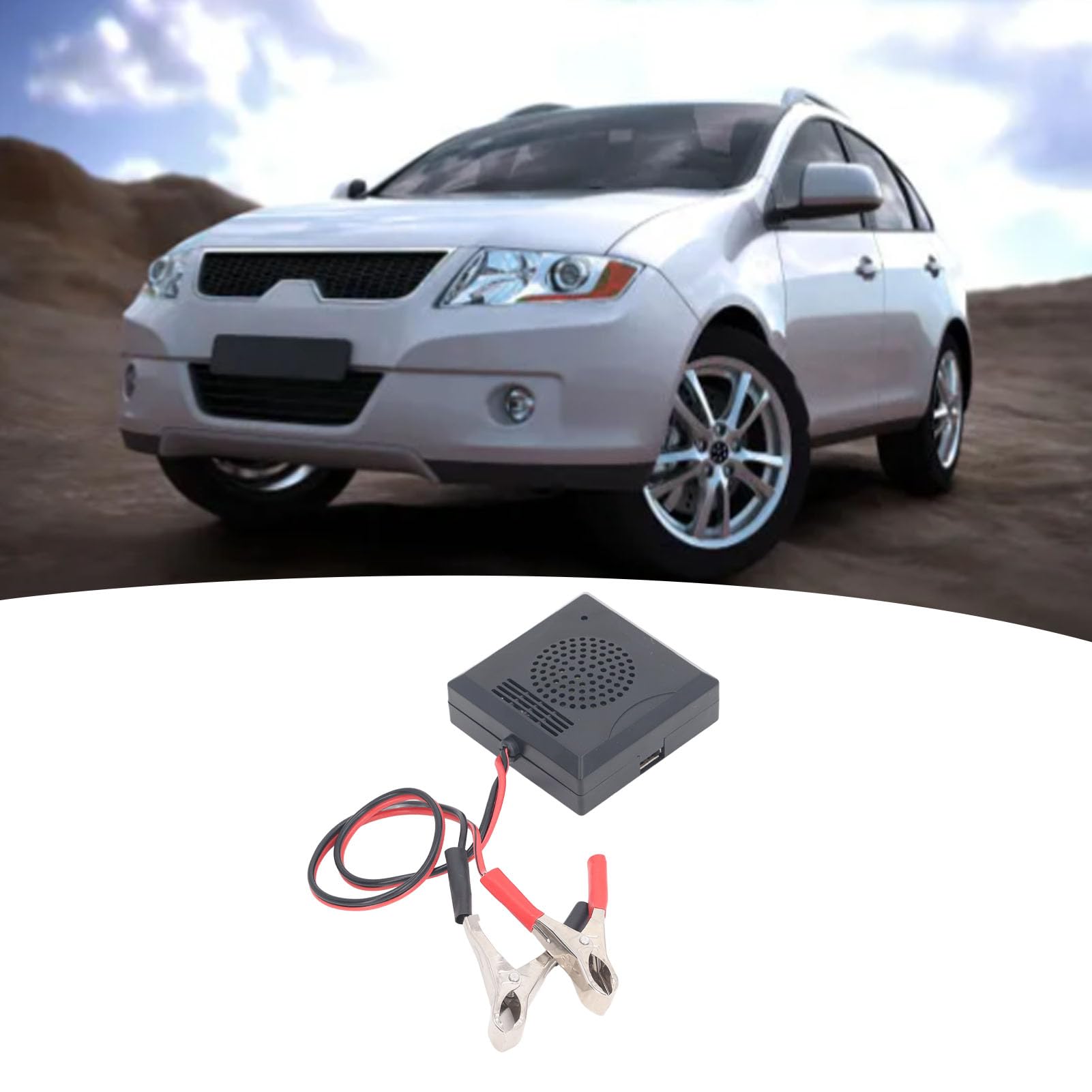 Onduleur de Voiture avec Clip de Batterie, Entrée DC 12 V vers Sortie AC 220 V, Mini Adaptateur de Prise, Convertisseur de Sortie, Onduleur de Batterie 180 W pour Véhicules,
