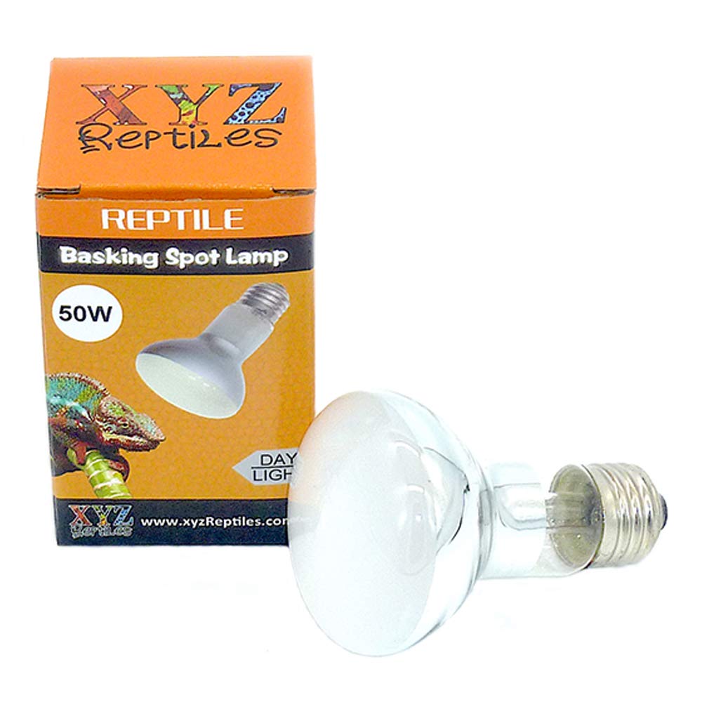 XYZReptilesUVA Reptile Heat Lamp 50 Watt Bulb Basking Light (Single Bulb)