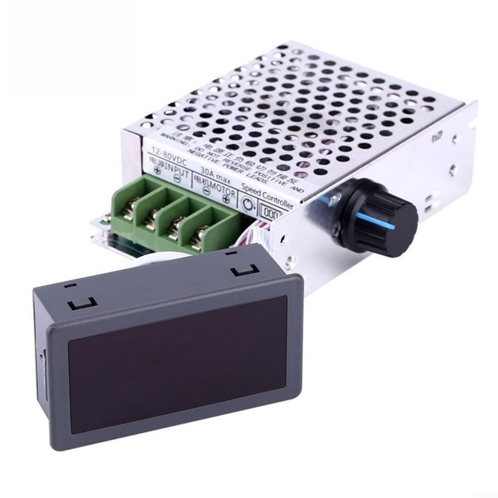 Regulador de velocidad PWM con pantalla digital LED para control exacto de motor DC 30A
