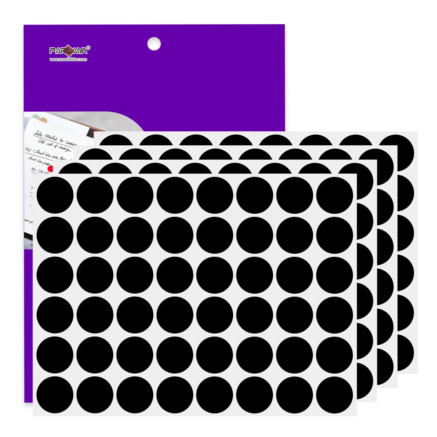 View 1 of 1 inch Black Dot Sticker,720PCS Permanent Adhesive Color Code Circle Labels