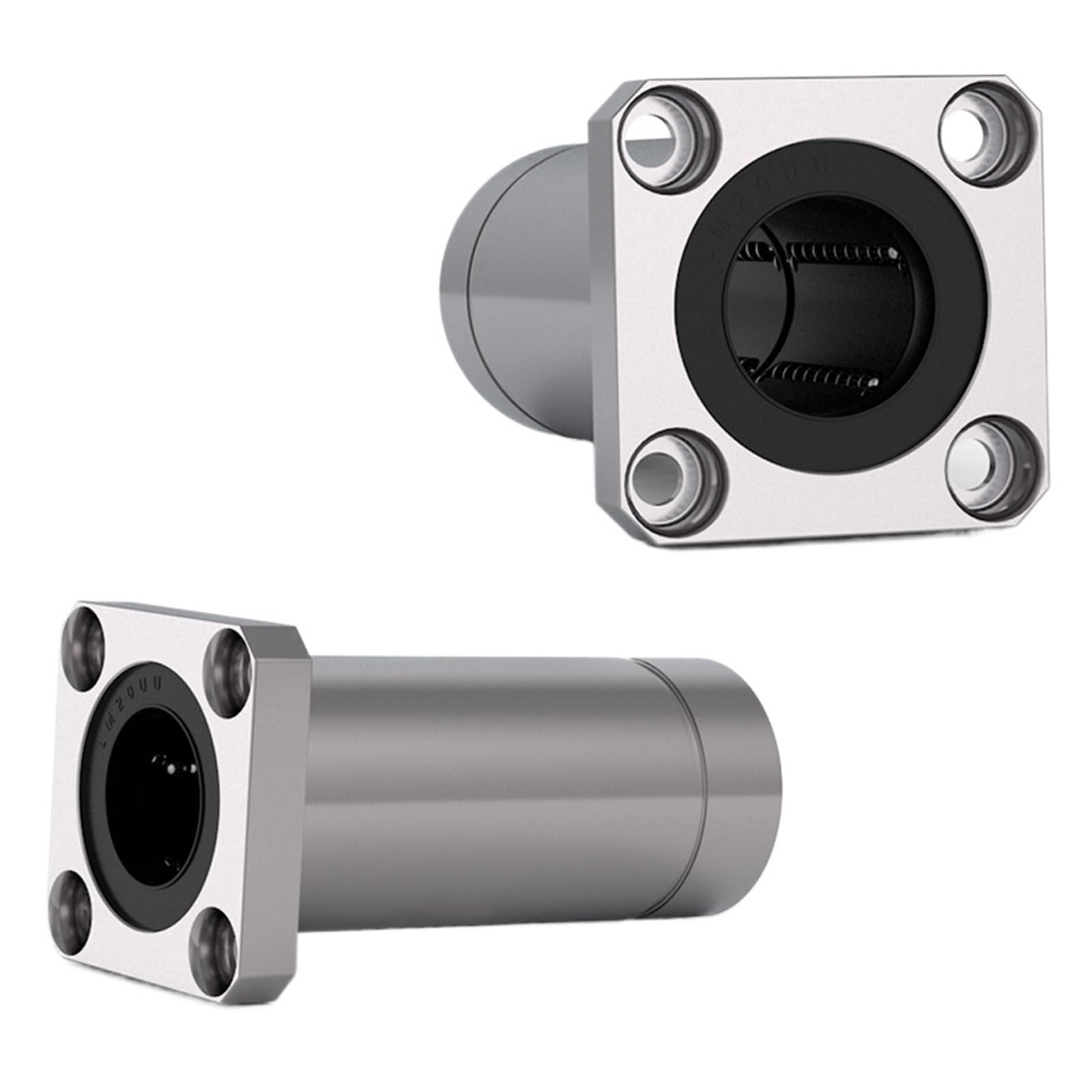 LMK16LUU Rodamiento de bolas de movimiento lineal con brida cuadrada de doble ancho 1 pieza