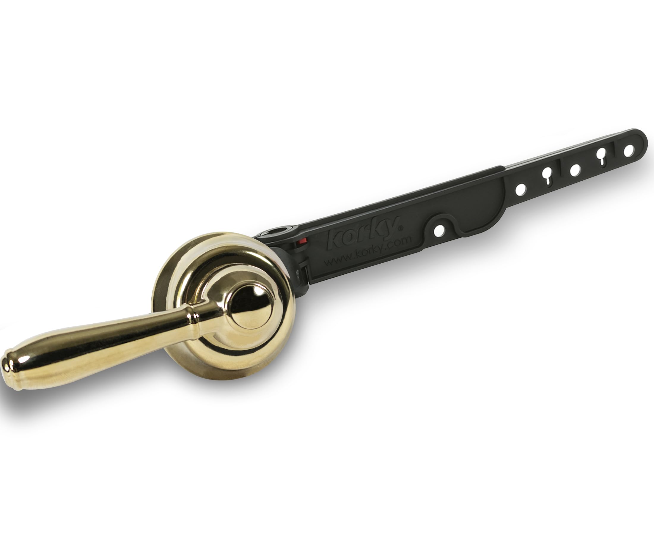 Korky 6021AM StrongARM Metal Tank Lever, Universal to Fit Front Angled Side Left and Right Mount Toilets, Polished Gold, Faucet Style