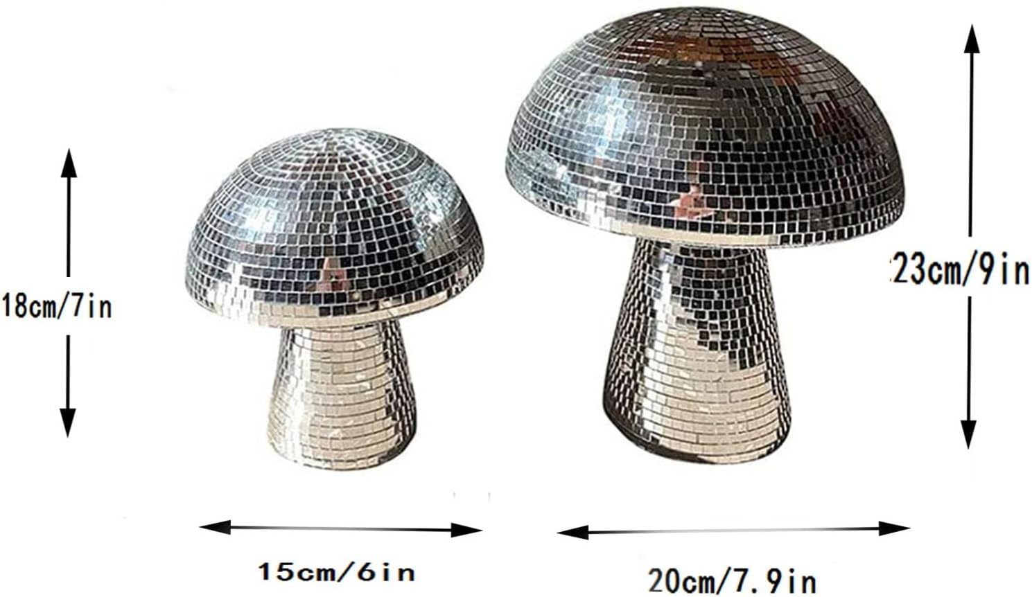 Mushroom Disco Ball, 2022 New Silver Mirror Disco Balls, Disco Mirror Glitter Ball, Creative Retro Reflective Glitter