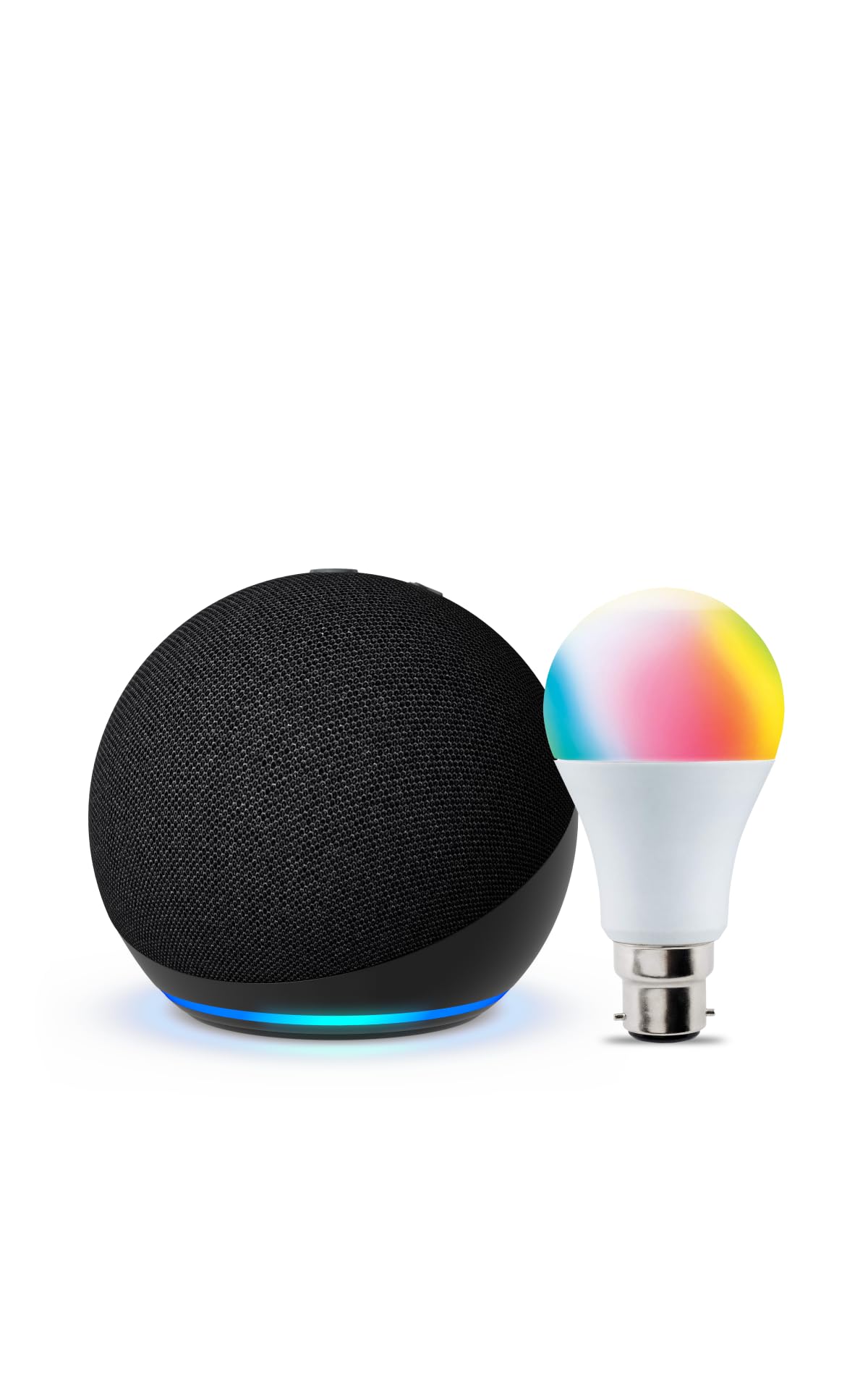 Amazon Echo Dot (5th Gen, Black) Combo with Wipro 9W LED Smart Color Bulb-image-17