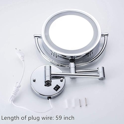 Miniatura 9 de Espejo de maquillaje Cavoli para baño con luz LED soporte de pared Cromado