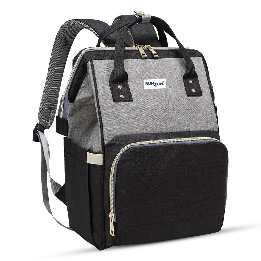 Bumtum Baby Diaper Bag for Mothers | Spacious Waterproof Backpack with Multiple Pockets to Easily Organise Baby Essentials Diaper Backpack Pink & Grey-image-24