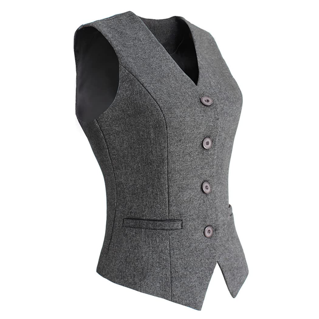Chaleco elegante para mujer, chaleco con cuello en V, negocios, trabajo, oficina, formal, ropa de abrigo