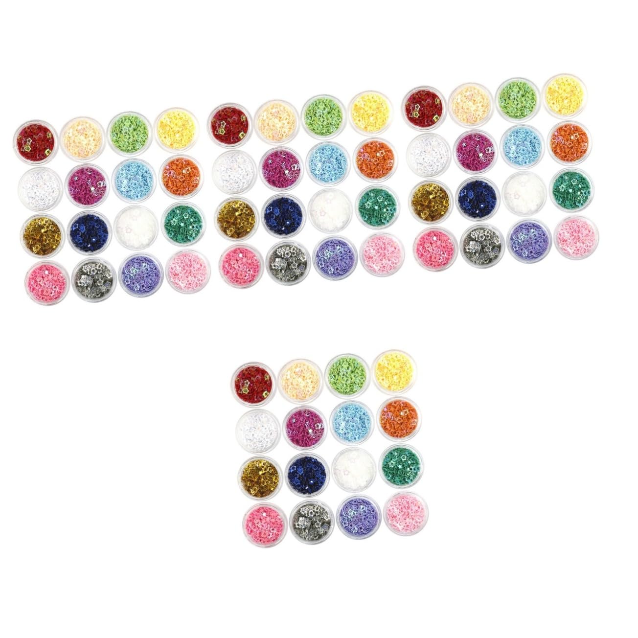 Ipetboom 4 Set Glitter Stella A Cinque Punte Smalto Gel Neon Unghia Strass Termoadesivi Metallico Rosso Pieno Gel Unghie Primer Unghie Viso Glitterato Scaglie Di Unghie Paillettes 16box*4