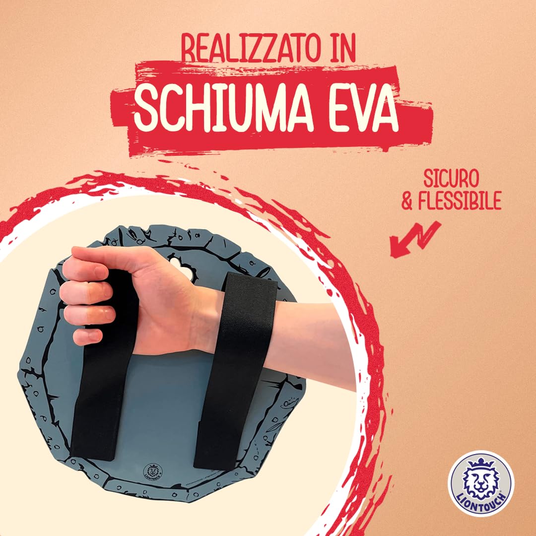 Liontouch - Scudo da Pirata - Capitan Striscia Rossa - età 3-8 Anni | Giocattolo in Gommapiuma Tema Teschio per Giochi di Ruolo per Bambini | Ideale per Costumi per Navigare nei Caraibi
