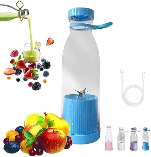 Miniatura 10 de Juiceit - Batidora portátil, licuadora pequeña, licuadora de frutas, botella de licuadora de jugo fresco, portátil, para batidos y licuados, con