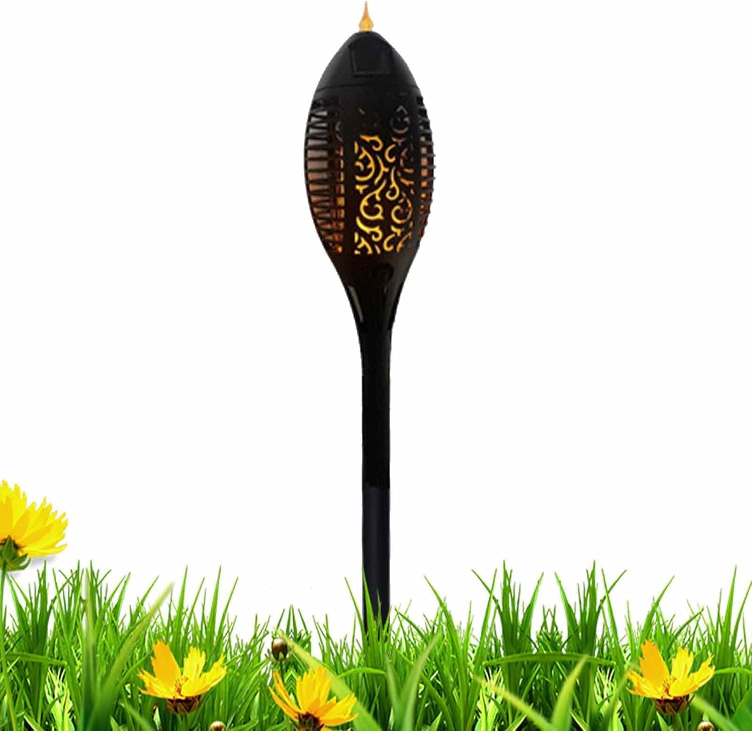 Amazon.co.jp Solar Frame Torch Light Outdoor Solar Outdoor Torch