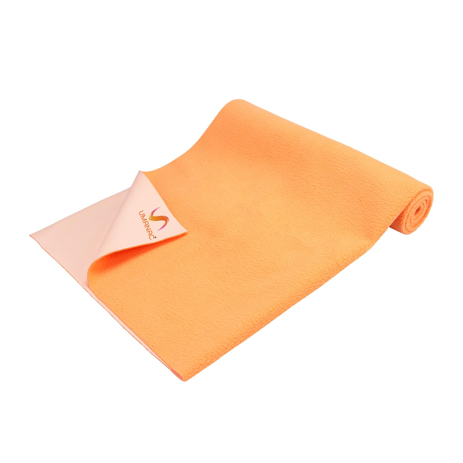 UMANAC Baby Dry Sheet, Mattress/Bed Protector, Reusable, Washable sheet for Kids, Infant, Toddler and Adults – Orange, Small (70 cm x 50 cm)