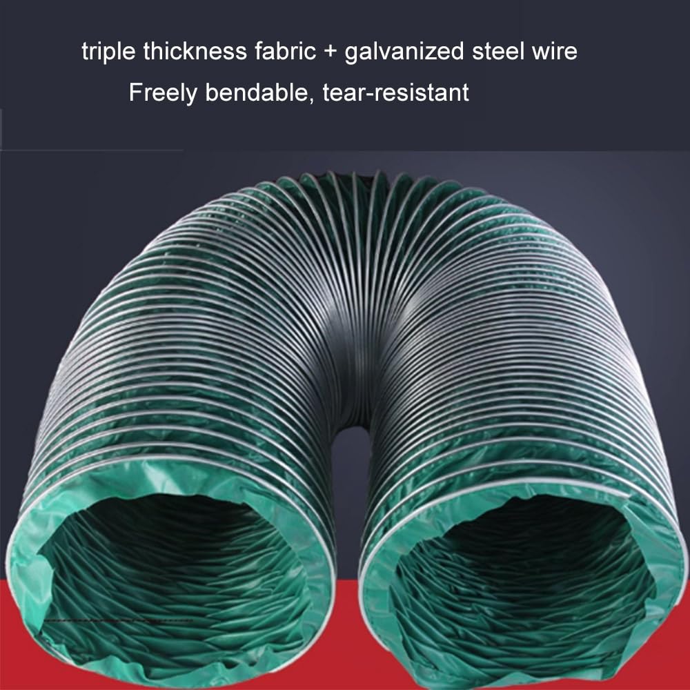 Manguera para conductos, Manguera Flexible de Lona aislada de 3 a 24 Pulgadas para Sistemas HVAC, ventilación de secadoras y extractores de Aire - 3 m/9,84 pies, 120 mm-4 3/4" Solución de ve