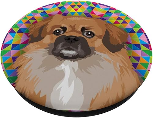 Miniatura 2 de PopSockets - Agarre y soporte para teléfonos y tabletas, diseño de perro tibetano