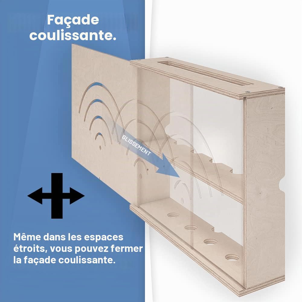 OHANA Armoire de rangement pour routeur - Boîte murale - Étagère Wi-Fi - Fabriquée en UE