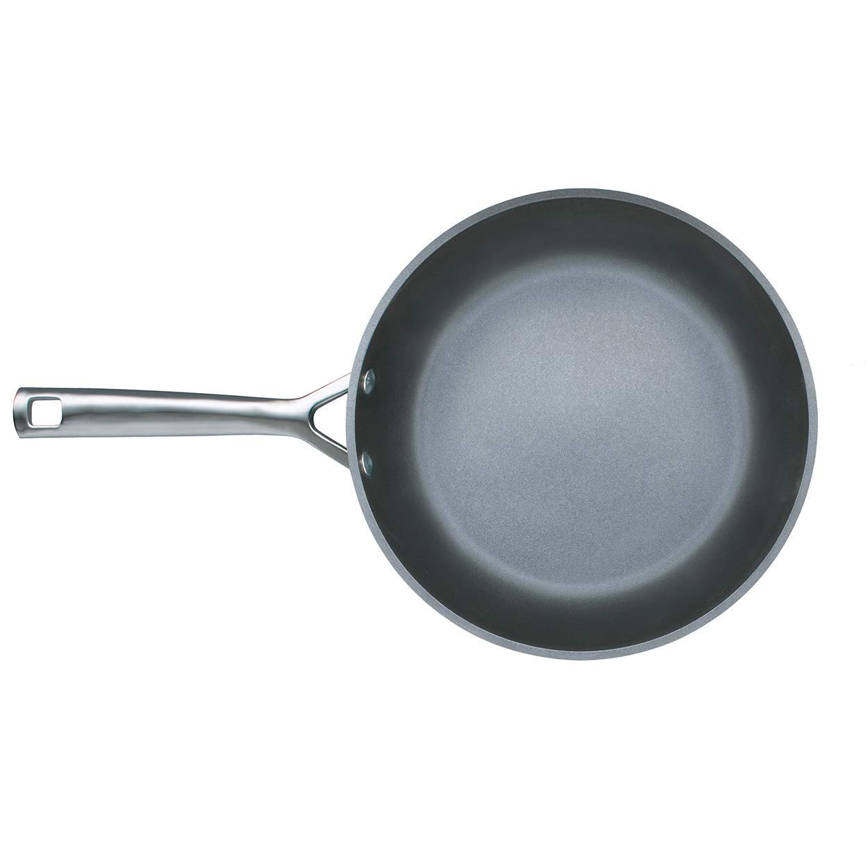 LE CREUSET Sartén baja de aluminio antiadherente, diámetro 22 cm, para todas las fuentes de calor, incluso la inducción, Antracita/Plateado, 51112220010002