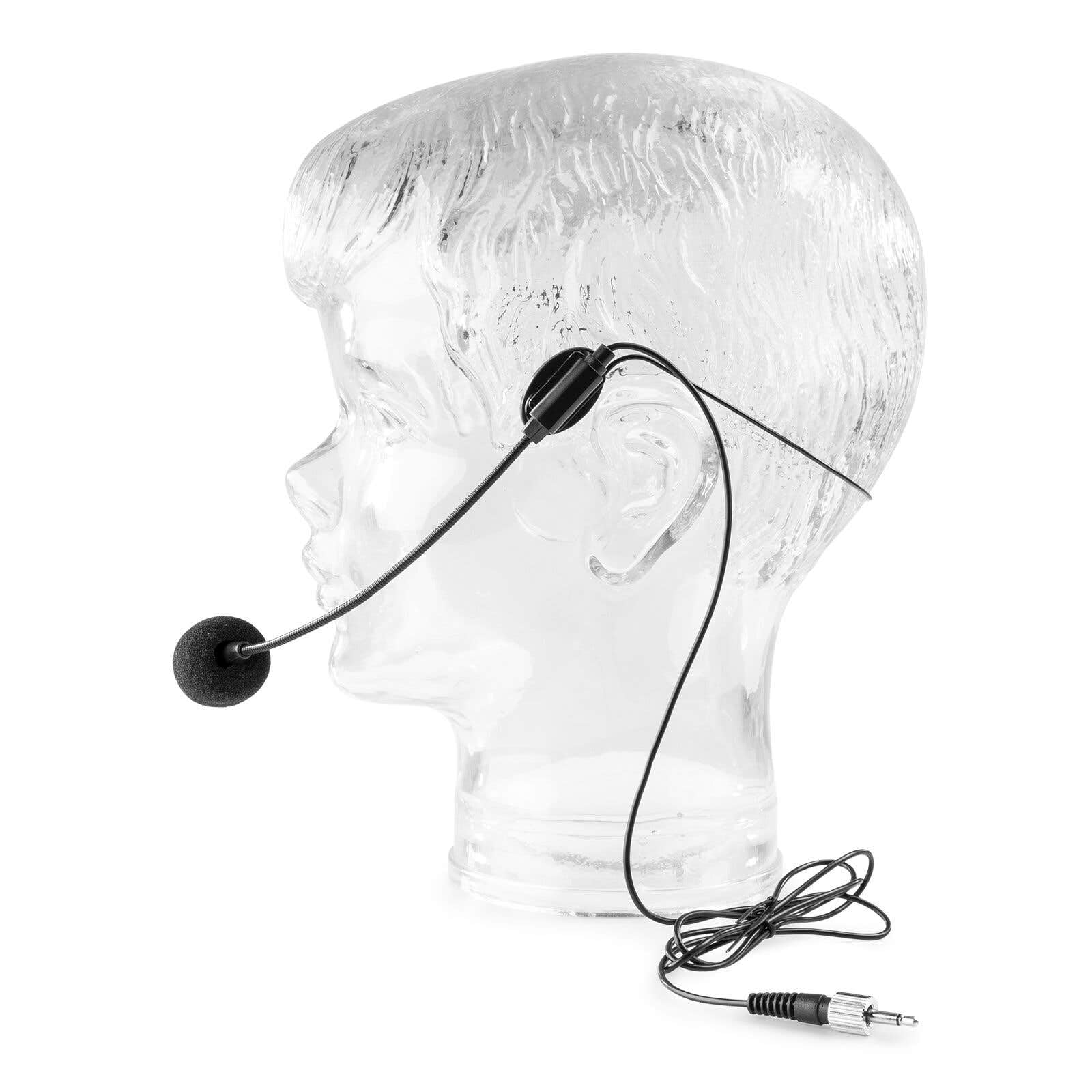 Vonyx WM60B Petaca Transmisora para Micrófonos Inalámbricos de Serie WM6, con Microfono Solapa y Micrófono de Diadema Color Negro Incluidos, Petaca para Micro Inalambrico