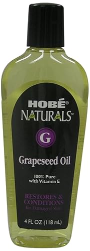 Hobe Naturals Aceite de semilla de uva, 4 onzas líquidas (paquete de 3)