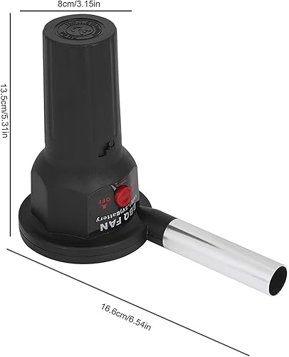 Miniatura 7 de EVTSCAN Ventilador portátil para barbacoa, soplador de aire de mano, con batería, ventilador de barbacoa, soplador de aire, camping al aire libre,