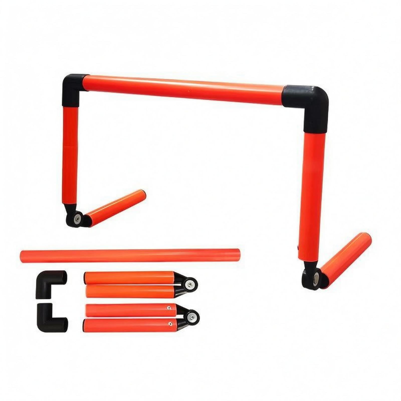 Cylindrical Plastic Plastic Detachable Training Hurdle Connector Joints Agility Training Hurdle Assembled Frame Athletic Gear Repeated Use, Orange, 30CM | Sporting Goods | Team Sports-image-15