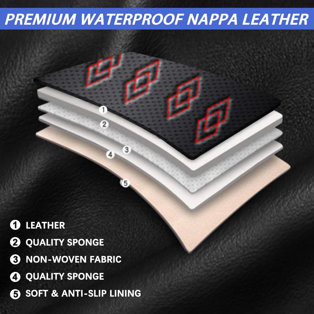 Pick-up Truck Car Seat Covers for Dodge Dakota 1987-2011 Waterproof Leather Seat Covers 5-Seats Standard Truck Interior Accessories — view 6