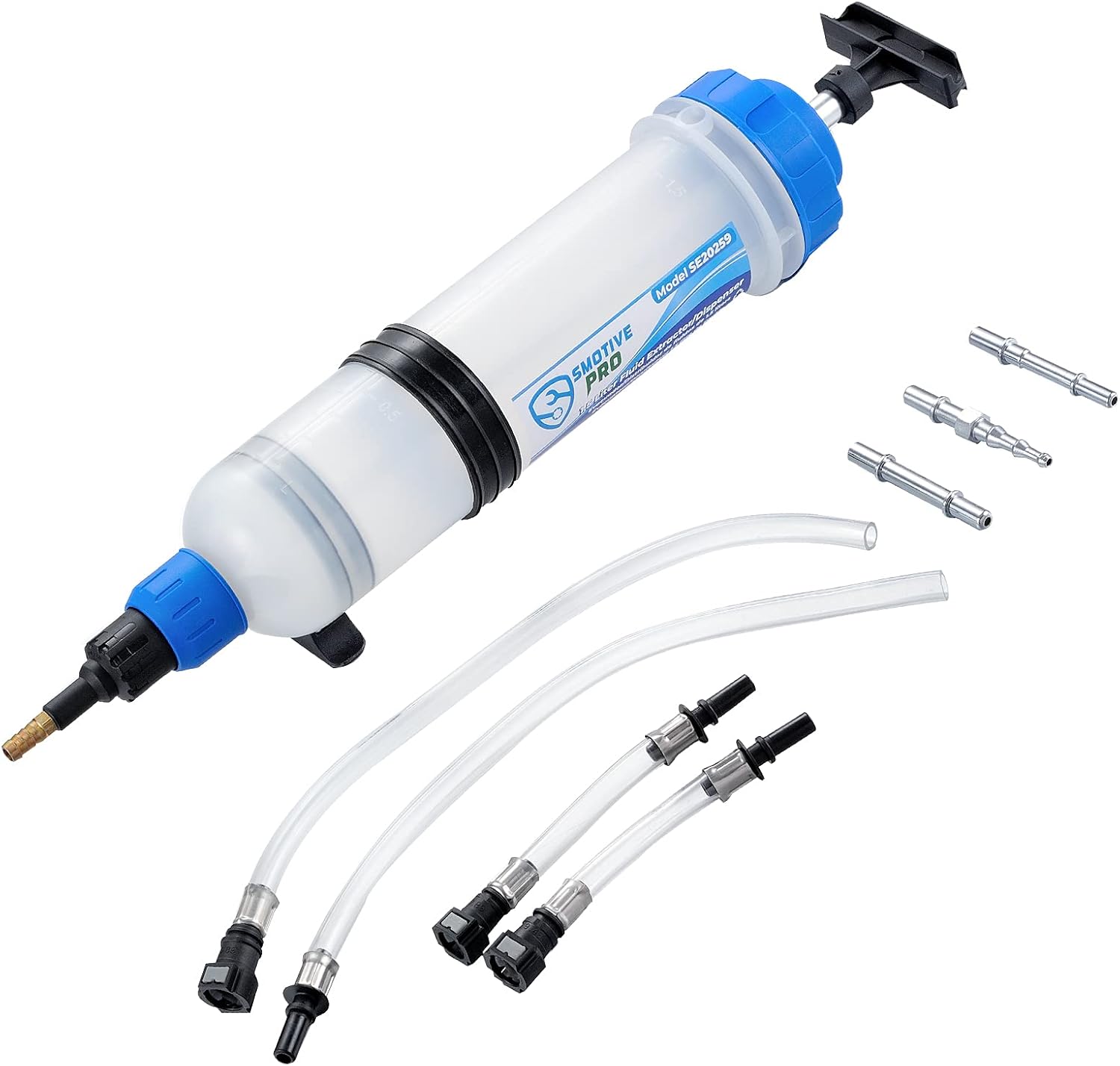 SMOTIVEPRO Fluid Extractor Syringe with Fluid Transfer Hose Pump Capacity 1500cc Large Fluid
